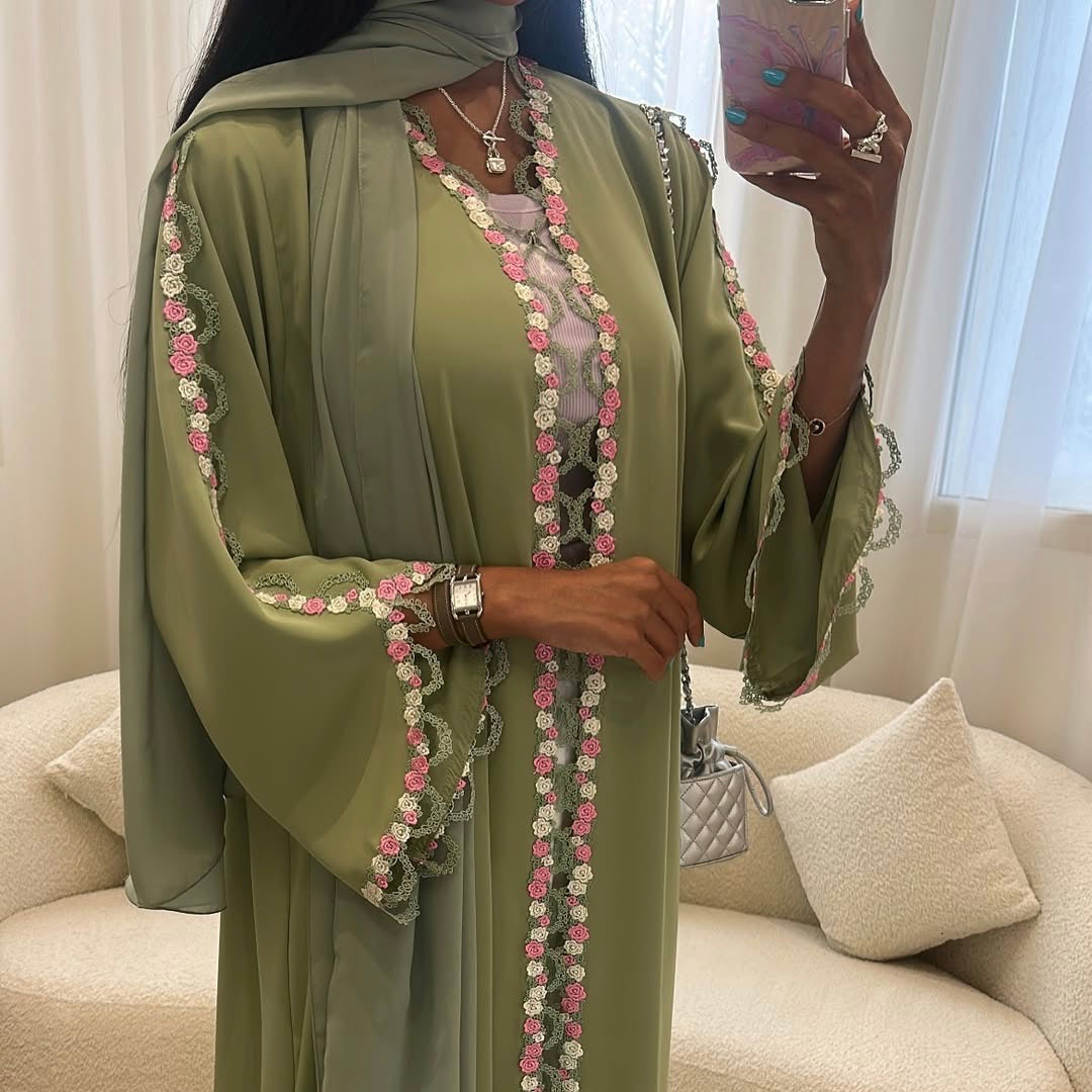 Rosevine Lace Abaya