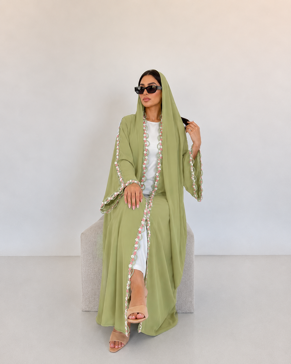 Rosevine Lace Abaya