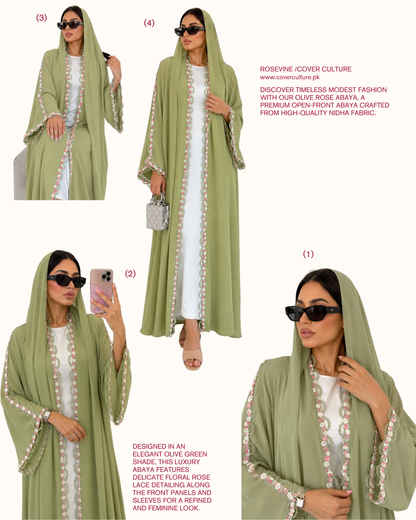 Rosevine Lace Abaya