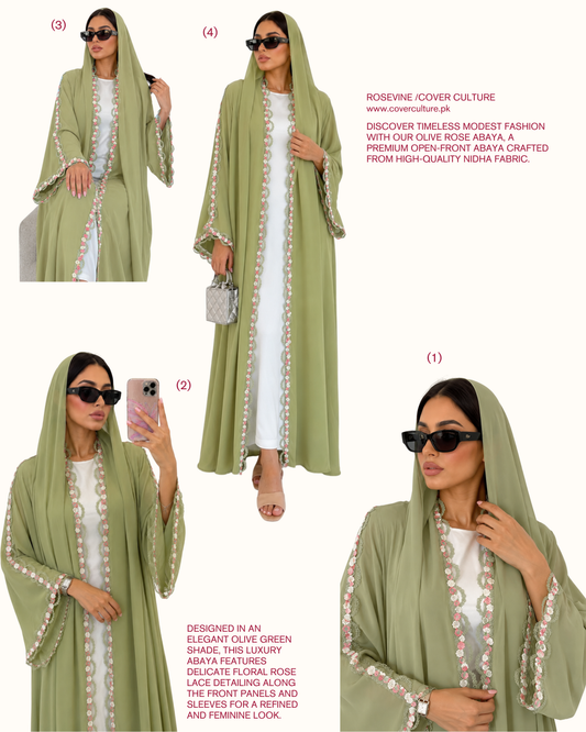 Rosevine Lace Abaya
