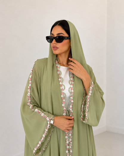 Rosevine Lace Abaya