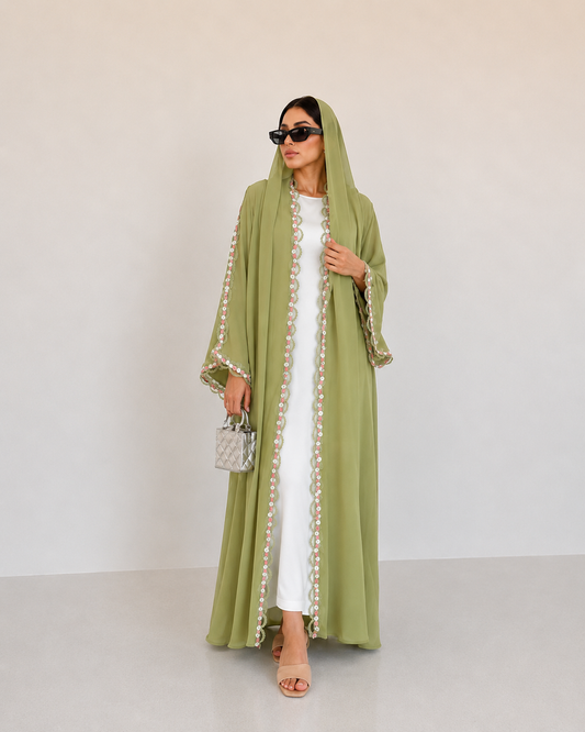 Rosevine Lace Abaya