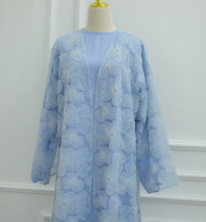 Luxury Cutdana Abaya Set with Inner & Hijab