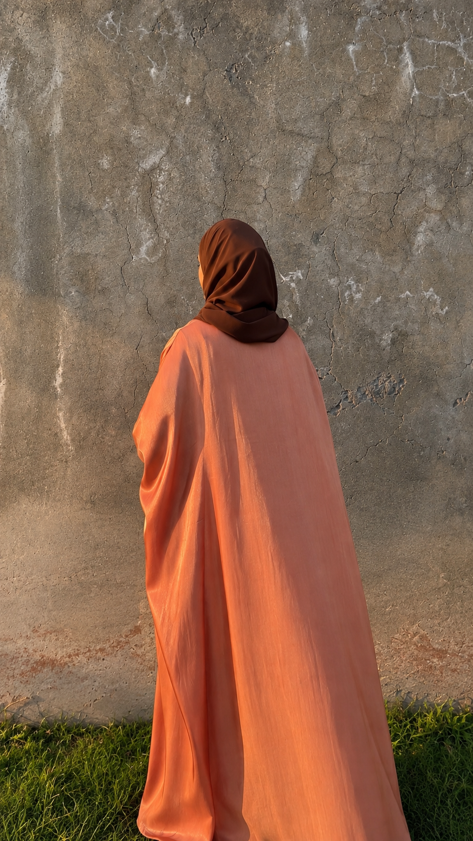 Rust Aura -  Shimmer Satin Silk
