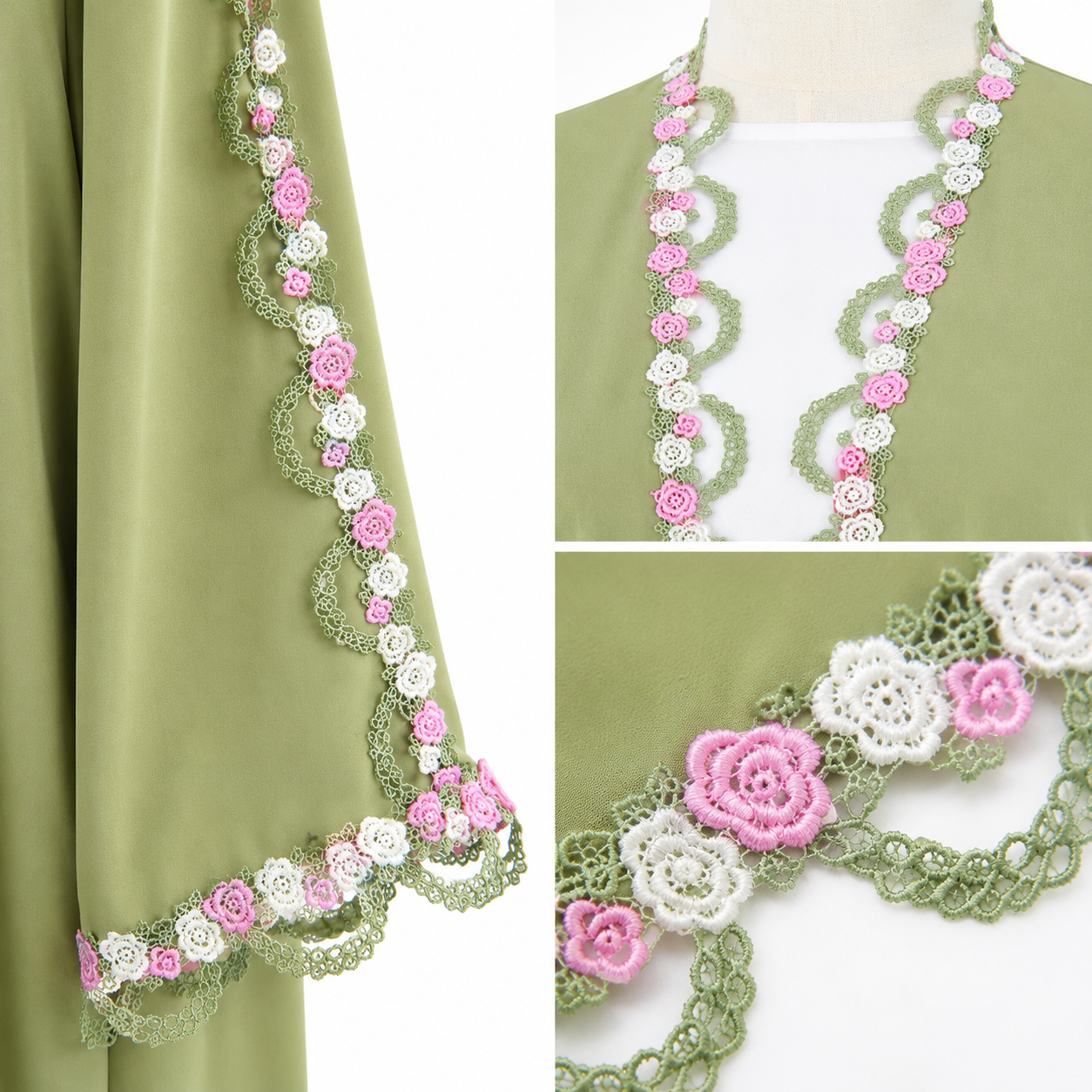 Rosevine Lace Abaya