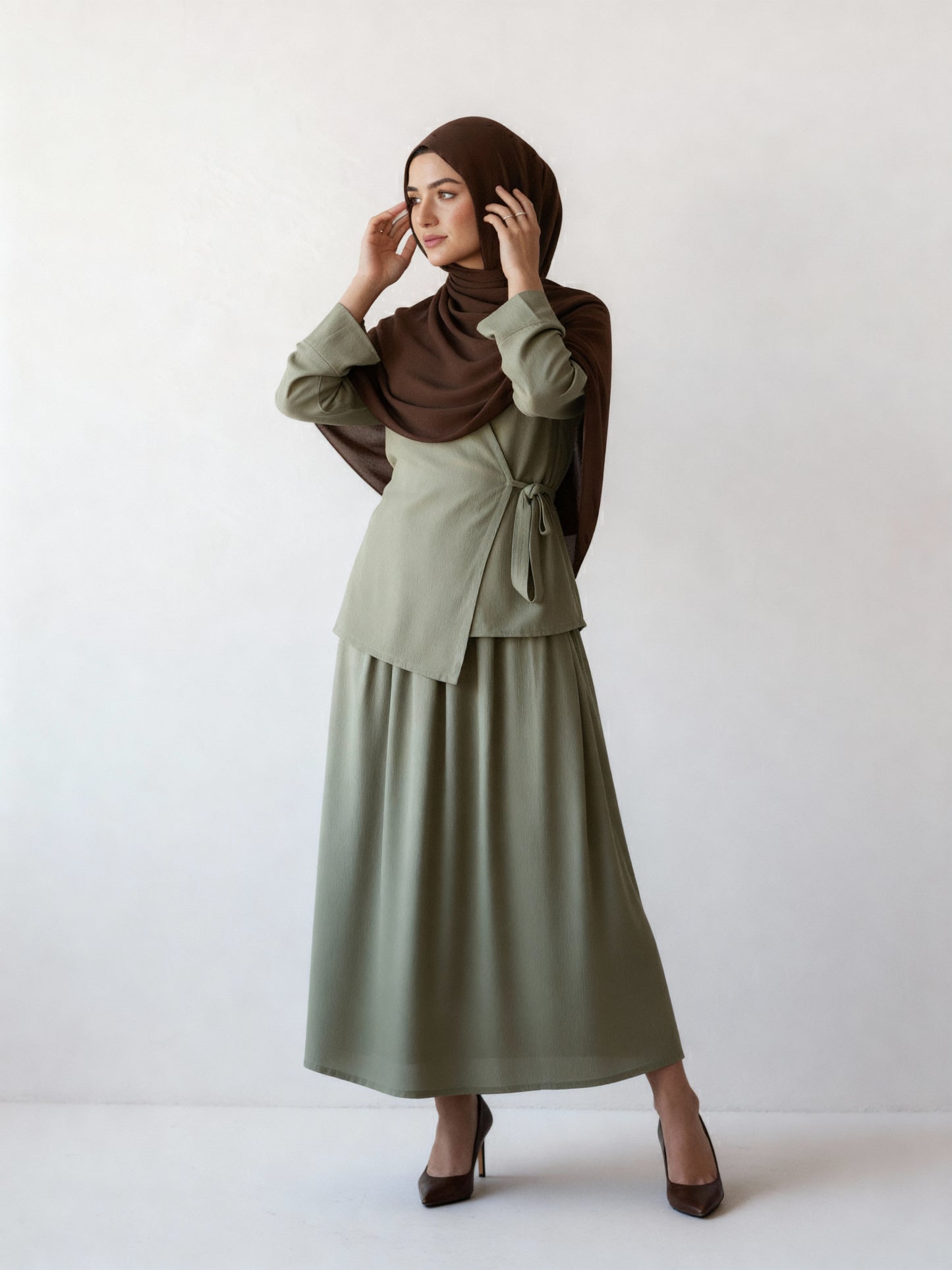 Wrap Style Skirt Set