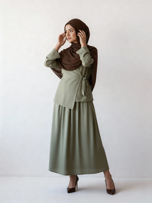 Wrap Style Skirt Set