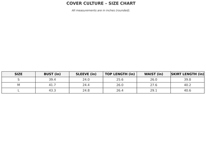 Wrap Style Skirt Set